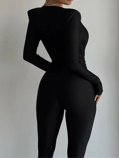 Obsidian Sculpt Ruched Jumpsuit